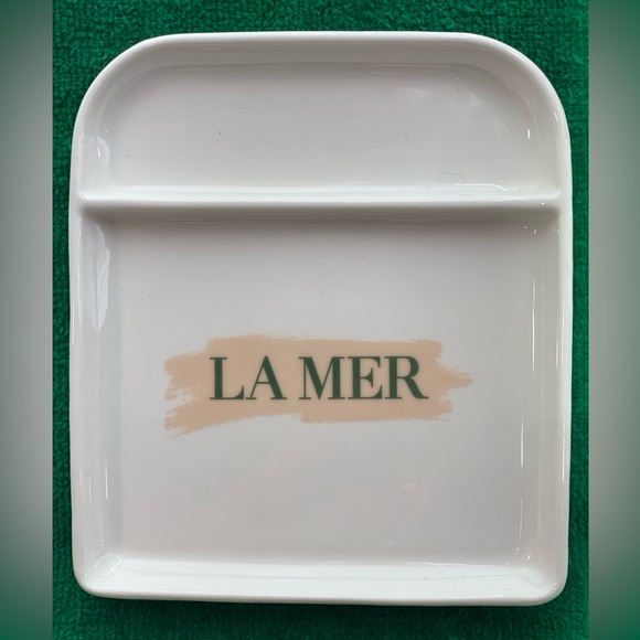 Luxury Skincare La Mer Porcelain Ceramic Tray RARE Green Cream - Picture 3 of 6